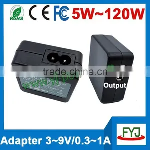 Fashionable 5v 0.5a Usb Power Adapter 230v With C8 Socket Input 100 ~ 240V thumbnail-1