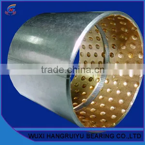 Porous Bronze Material Steel Backing Bearing Bush Sleeve 10 * 12 * 15 mm Withstanding High Loads thumbnail-3