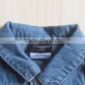 Wholesale Kids Customized Denim Jacket Without Sleeve Baby Washed Denim Jacket thumbnail-5