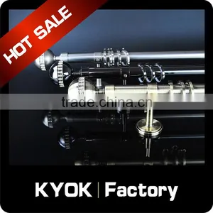 KYOK 2016 New Double Curtain Rods & Double Curtain Rods Accessories , Metal Curved Curtain Rods Wholesale thumbnail-3