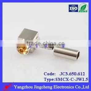 SMCX Male Crimp Right Angle rf Connector for RG316 Cable thumbnail-1