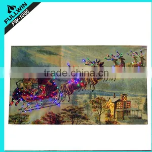 Fabric Santa&Reindeer Light Up Tapestry Christmas Decoration Quality Choice thumbnail-1