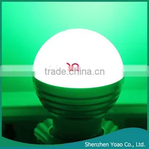 E27 3W RGB LED Light Bulb 85-265V thumbnail-2