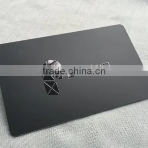UV LOGO Coating Black Printing Matt Plastic Card thumbnail-1