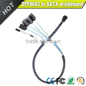 Vision Mini SAS SFF-8643 to SATA 7pin With Sideband SGPIO Cable thumbnail-3