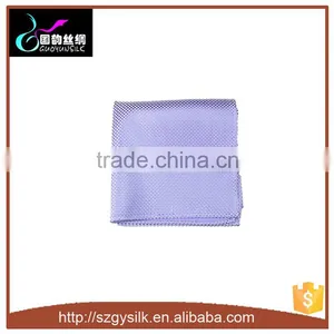 Famous Brand Silk Woven Custom Pocket Square in Purple Color thumbnail-1