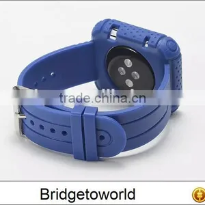 Colorful Protective Case With Silicone Watch Band Wrist Strap For Apple Watch thumbnail-1