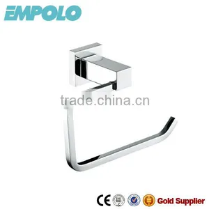 Wall Mount Brass Paper Holder Square Bathroom Toilet Paper Rail 93003 thumbnail-1