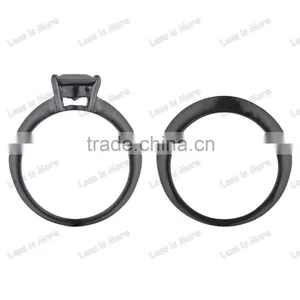 2016 Classics Black Wedding Ring Set Fashion 925 Silver Diamond Ring Quality Choice thumbnail-4