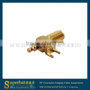 SMA Thru Hole Jack Bulkhead RA PCB Mount Adapter n to Sma thumbnail-1