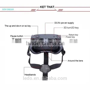 With Blurtooth Remote Control 3d Glasses Video Glasses vr Headset Virtual Reality 2016 thumbnail-5