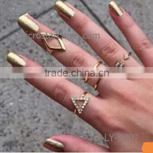 Girls High Quality in Stock Alloy 5PCS/set Cheap Bohemian Rings thumbnail-1