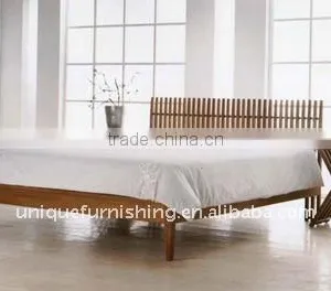 Hot Sale New Mahogany Wood Double Hotel Beds HB-01hotel Furniture thumbnail-1