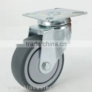 High Quality 3" TPR Caster With Top Plate, 75mm TPR Caster thumbnail-1