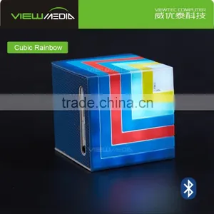 High Quality Led Disco Light Bass Audio Cube Bluetooth Round Speaker thumbnail-6