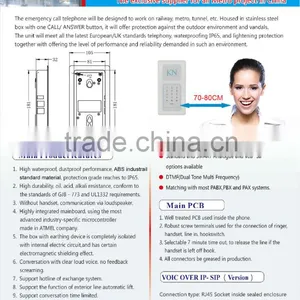 Call System KNTECH Clear Room Telephone KNZD-63 Mobile Call Gsm Alarm System Speed Dial Buttons Emergency Telephone thumbnail-2