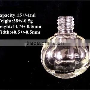1/2OZ Glass Nail Polish Refillable Glass Bottles With Cap and Brusher Factory thumbnail-2