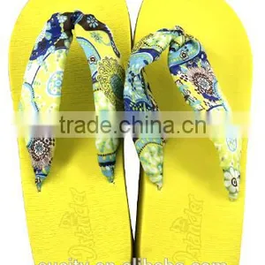 Comfortable Beautiful Flip Flop Women Cheap Flip Flop Textile Upper Solid Color Outsole Flip Flop thumbnail-1