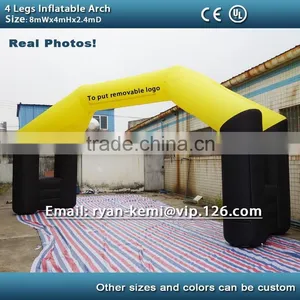 Inflatable Finish Line Arch Yellow Black thumbnail-1