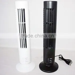 2015 Summer YK-1208 Classic Black / White Mini Portable USB 5V Plastic Tower Fan thumbnail-2