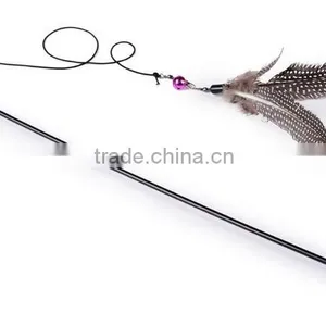 Cheap Small MOQ Fancy Cat Products Feather Cat Toy & Cat Teaser Stick Toy thumbnail-2