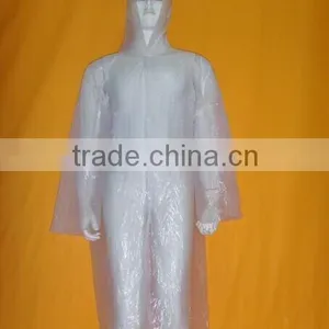 Wholesale Clear Plastic Disposable Rain Coat With Hood thumbnail-1