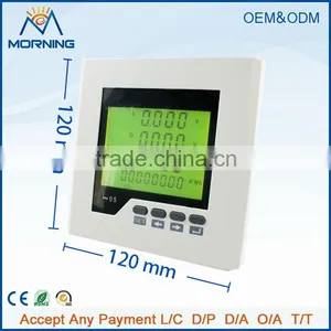 ME-3D2Y Frame Size120*120mm LCD Display Mini Digital Panel Meter, Can Measure Voltage or Ampere thumbnail-1