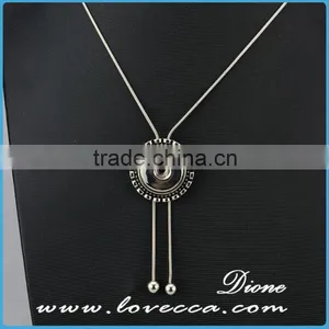 Greece Women Simple Design Wholesale Fashion Jewelry Necklace With Snap Button Pendant thumbnail-5