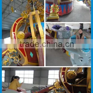 China Lino Amusement Park Products Rotary Swing Flying Elephant Dumbo Rides for Sale thumbnail-3