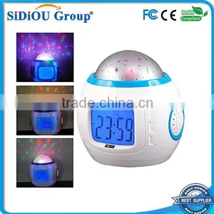 Music Starry Sky Projection Digital Cheap LED Alarm Clock thumbnail-1