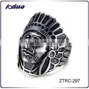Men's Indian Head Stainless Steel Ring 2016 thumbnail-1