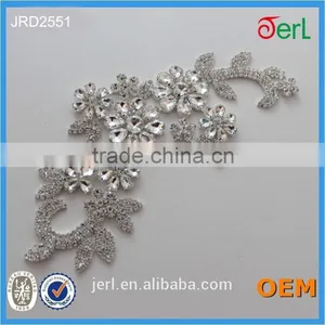 Hot!!!Fashion Design Charming Bridal Lace Fabric With Rhinestone for Wedding Dress Decoration thumbnail-1