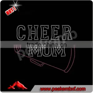 Beautiful Cheer Mom Rhinestone Hotfix Motif Design thumbnail-1