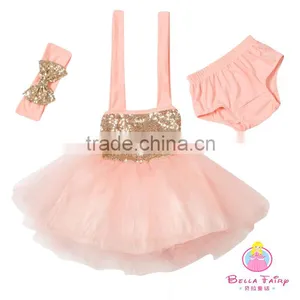 2016 New Design Baby Girls Party Dress Dresses WithHeadband Infant Princess Flower Dresses for Children Wear thumbnail-6