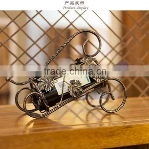 Decoration Standing Iron Single Red Wine Bottle Display Holder/ Stand /rack for Decoration Display thumbnail-1