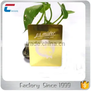 Customzied Printed Shining Golden Mirror Metal Cards thumbnail-2