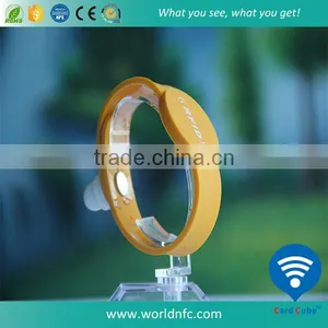 Anti-tamper NTAG213/NTAG216 Rfid PVC Wristband NFC Bracelet for VIP thumbnail-5