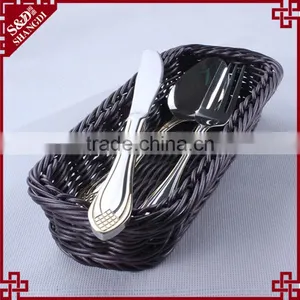Eco-friendly Longitypical Design Handcraft Rattan Cutlery Basket thumbnail-1