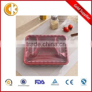 4-compartment Bento Lunch Box,Disposable Safe Plastic Food Container thumbnail-1
