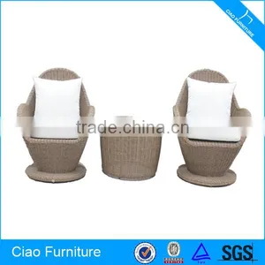 Leisure Rattan Cafe Furniture Garden Coffee Table And Chair thumbnail-1