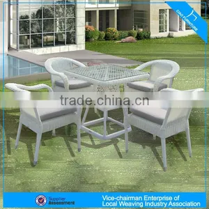 F- 715+1016 Outdoor Wicker Leisure Furniture Coffee Shop Table Set With Aluminum Feet thumbnail-1
