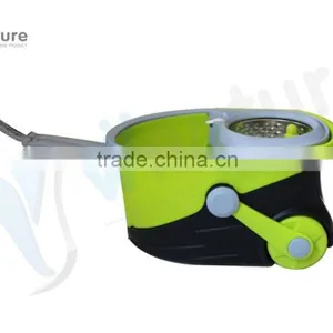 Removable 360 Magic Spin Mop With Two Wheels, Mop With Bucket Walkable Spin Mop thumbnail-6
