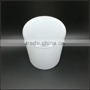 400ml Flat Bottom Outside White Glass Candle Holder thumbnail-2