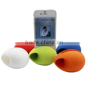 Egg Shape Silicone Loudspeaker / Silicone Phone Holder thumbnail-1