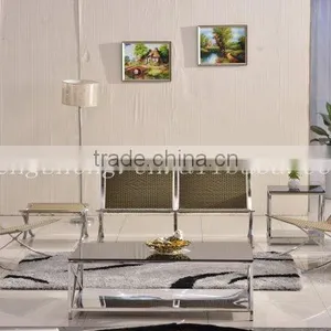 Stainless Steel Frame Rattan Leisure Chair With Ottoman thumbnail-1
