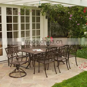 7-piece Dinning Set Extendable Long Table Set Cast Aluminum Outdoor Garden Furniture thumbnail-1