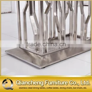 Modern Silver Stainless Steel Dining Table Dining Room Furniture thumbnail-4