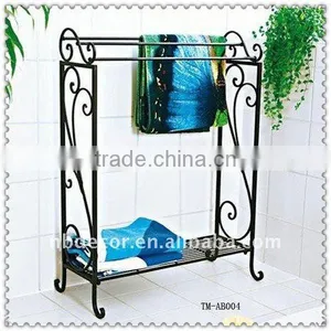 Bathroom Black Color Metal Towel Rack thumbnail-1
