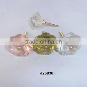 Glass Knob With Screw and Nut Available in All Colours thumbnail-1