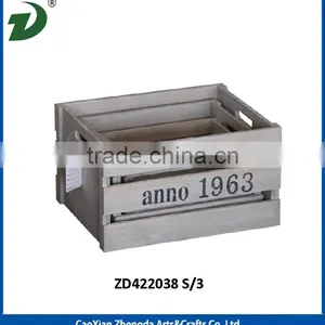 Wooden Crate Storage Box thumbnail-6